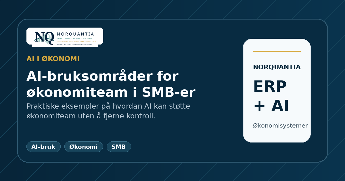 AI-bruksområder for økonomiteam i SMB-er