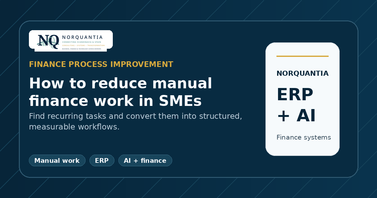 How to reduce manual finance work in SMEs